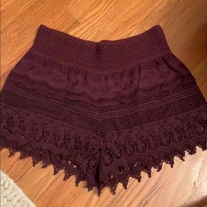 Lacey maroon shorts